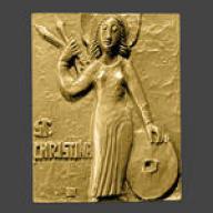 Produktbild: Bronzepatronal Christina - mittel