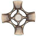 Produktbild: Bronzekreuz - mit ungeschliffenem Bergkristall