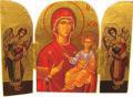 Produktbild: Stand-Kleinikone: Triptychon Maria mit Engeln, klein