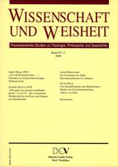 Wissenschaft und Weisheit - Band 63 / 1 (2000)
