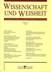 Wissenschaft und Weisheit - Band 67 / 2 (2004)