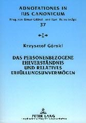 Produktbild: Das personenbezogene Eheverst�ndnis und relatives Erf�llungsverm�gen