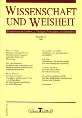 Wissenschaft und Weisheit - Band 66 / 2 (2003)