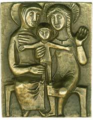 Produktbild: Bronzepatronal Anna mit Maria und Jesuskind - mittel