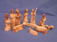 Produktbild: Krippenfiguren aus Olivenholz - Set mit 11 Einzelfiguren