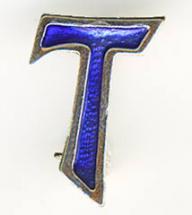 Produktbild: Tau-Anstecknadel - silber blau