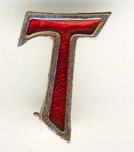 Produktbild: Tau-Anstecknadel - silber rot