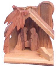 Produktbild: Olivenholz-Weihnachtskrippe aus Betlehem