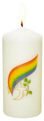 Produktbild: Motivkerze - Taube mit Regenbogen