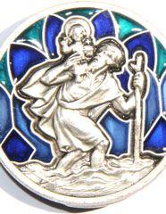 Produktbild: Autoplakette Christopherus - emailliert - (rund)