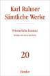 Rahner, Karl: Smtliche Werke - Band 20